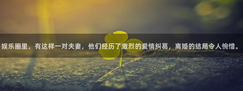 壹号app官方登录入口下载：娱乐圈里，有这样一对夫妻，他们经历了激烈的爱情纠葛，离婚的结局令人惋惜。