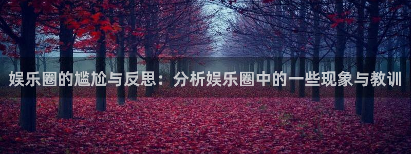 极悦平台可靠吗：娱乐圈的尴尬与反思：分析娱乐圈中的一些现象与教训